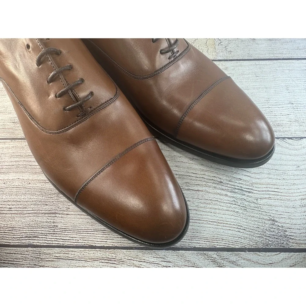 To Boot New York Men's Brandon II Leather Brown Cap Toe Oxford Shoes Size 10.5